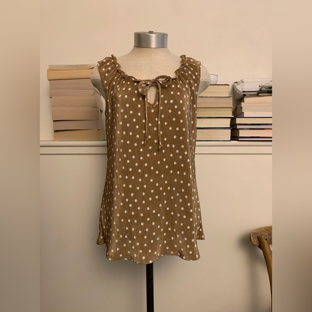 Carol Rose Gold Polka Dot Top Size Medium